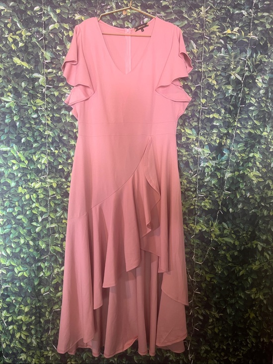 Miusol Dresses & Skirts - Miusol Dusty Pink High-Low Ruffle Midi Dress